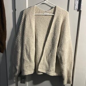 American Eagle Outfitters Cream Cozy Knit Cardigan